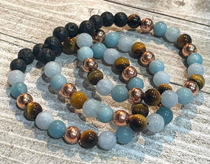 Aromatherapy Healing Stone Bracelet  TOLERANCE