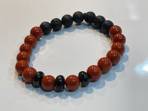 Aromatherapy Healing Stone Bracelet  - Recovery - Red Jasper