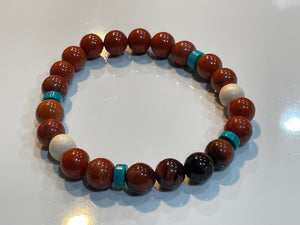 Aromatherapy Healing Stone Bracelet  - Recovery - Red Jasper